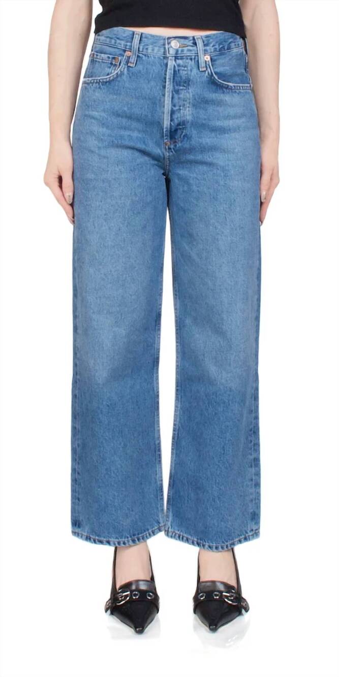 NEW AGOLDE ren high rise wide leg jean in shrine